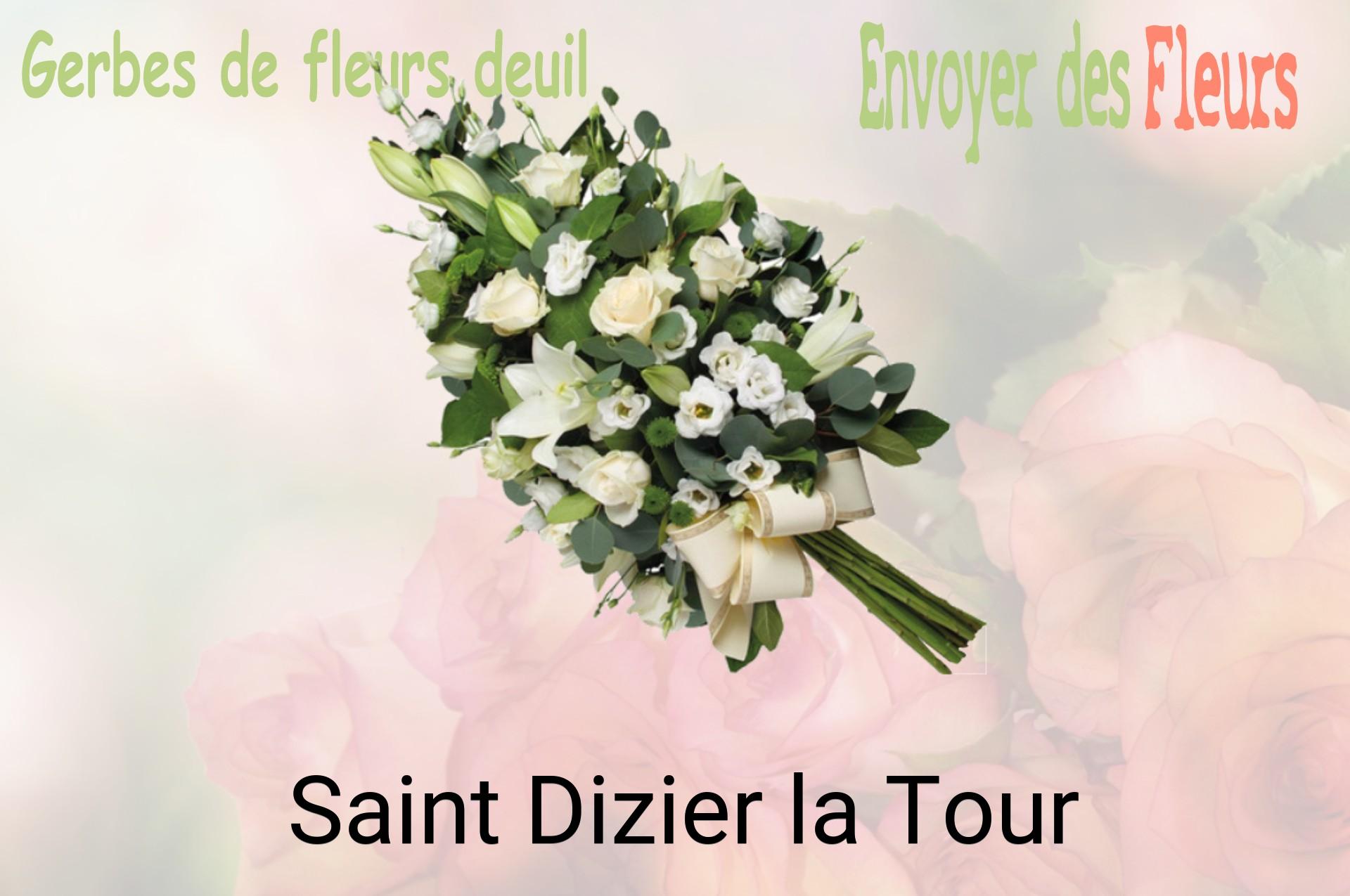 Gerbe de fleurs de deuil livrée à Saint-Dizier-la-Tour